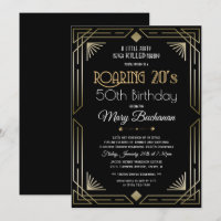 Invitation d'anniversaire des Années folles