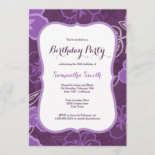 Invitation d'anniversaire des fleurs d'Hibiscus d'