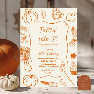 Invitation d'anniversaire dessinée à la main Falli