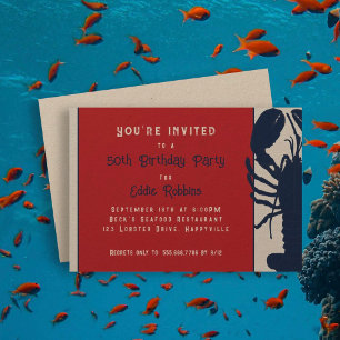 Invitation d'anniversaire d'été pour homard