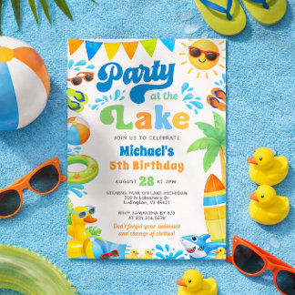 Invitation d'anniversaire d'été pour une fête au l