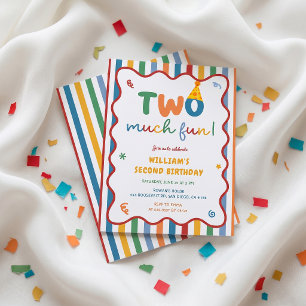 Invitation d'anniversaire deuxième chapeau Two Muc