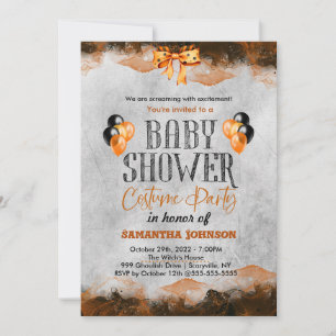 Invitation d'anniversaire d'Halloween avec chauves