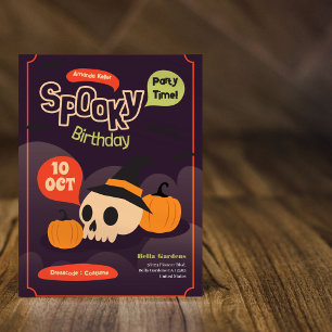 Invitation d'anniversaire d'Halloween éffrayant