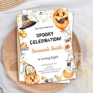 Invitation d'anniversaire d'Halloween modifiable