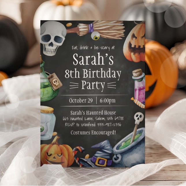 Invitation d'anniversaire d'Halloween pour enfants (Créateur téléchargé)