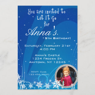 Invitation d'anniversaire d'hiver avec l'image