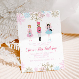Invitation d'anniversaire d'hiver Casse-Noisette
