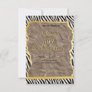 Invitation d'anniversaire d'impression Zebra