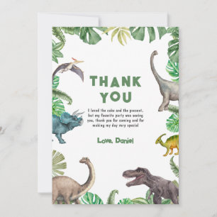 Invitation d'anniversaire Dinosaur Three rex T Rex