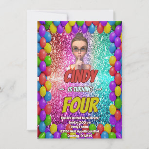 Invitation d'anniversaire discret surprise