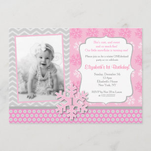 Invitation d'anniversaire d'Onederland d'hiver de