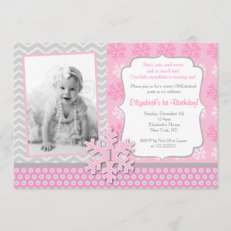 Invitation d'anniversaire d'Onederland d'hiver de