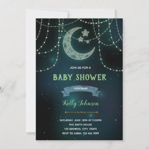 Invitation d'anniversaire douche céleste