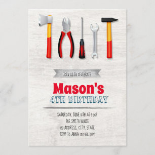 Invitation d'anniversaire d'outils