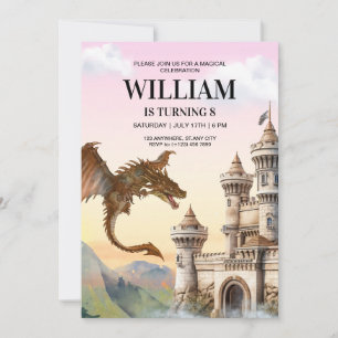 Invitation d'anniversaire Dragon, Anniversaire Enf