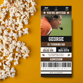 Invitation d'anniversaire du 60e billet de footbal