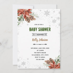 Invitation d'anniversaire du baby shower père Noël
