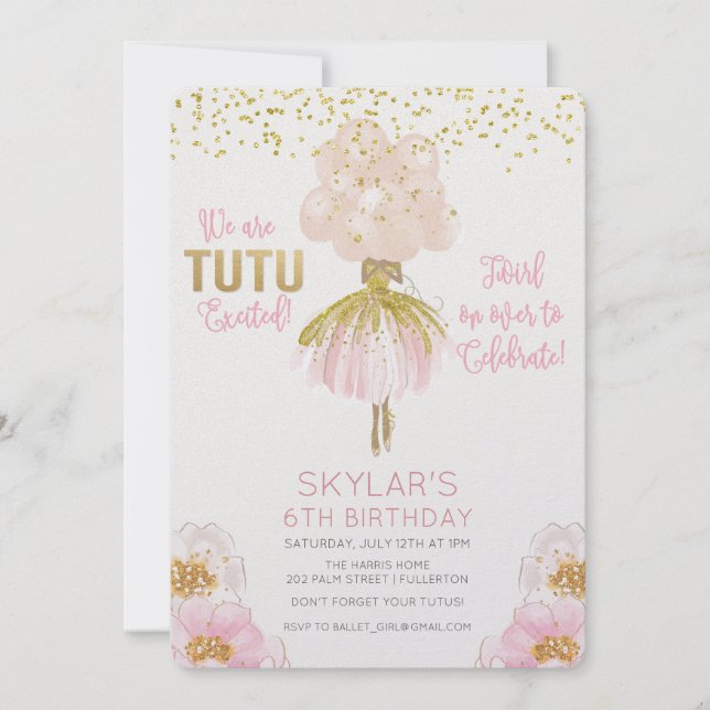 Invitation d'anniversaire du ballet afro-américain (Devant)