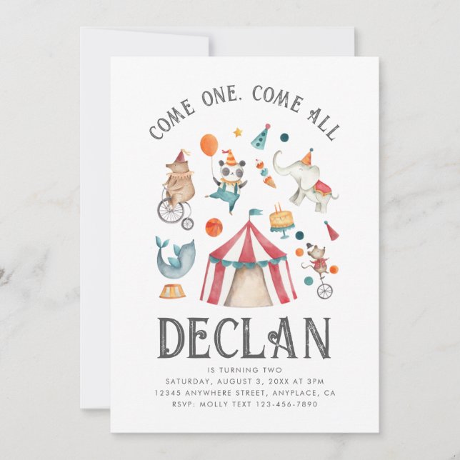 Invitation d'anniversaire du Carnaval | Anniversai (Devant)