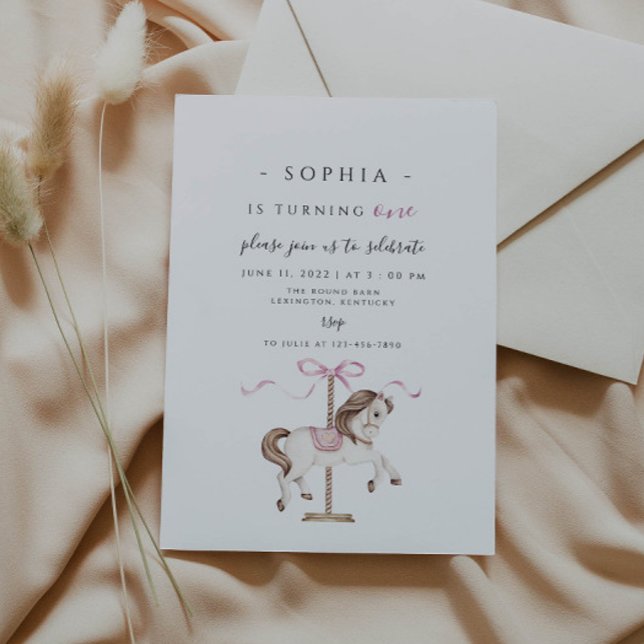 Invitation d'anniversaire du carrousel (Créateur téléchargé)