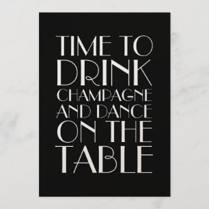 Invitation d'anniversaire du Champagne 1920