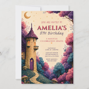 Invitation d'anniversaire du château de conte de f