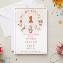 Invitation d'anniversaire du cirque