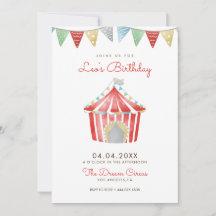 Invitation d'anniversaire du Cirque vintage