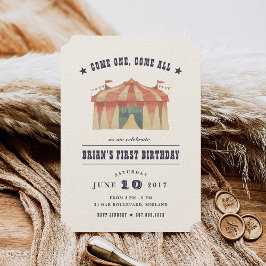 Invitation d'anniversaire du Cirque vintage
