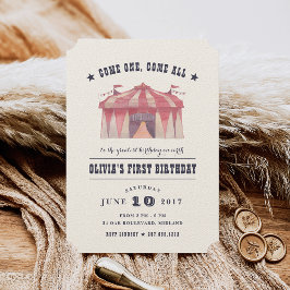 Invitation d'anniversaire du Cirque vintage