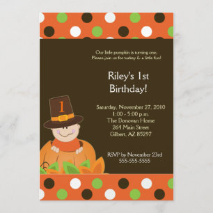 Invitation d'anniversaire du citrouille 5x7 de