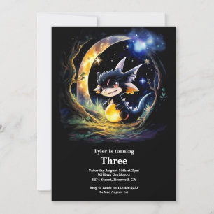 Invitation d'anniversaire du dragon