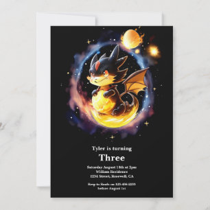 Invitation d'anniversaire du dragon