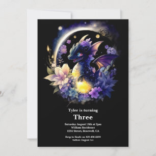 Invitation d'anniversaire du dragon