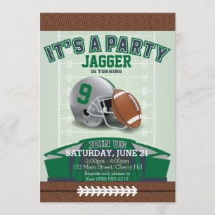 Invitation d'anniversaire du football des enfants