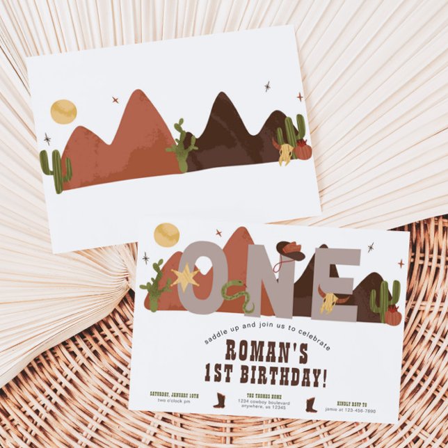 Invitation d'anniversaire du garçon Western Cowboy (Créateur téléchargé)