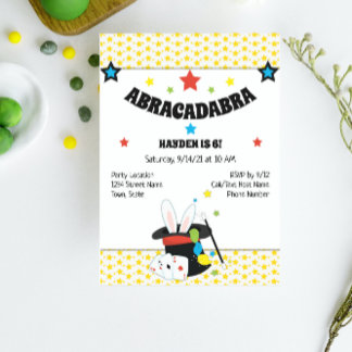 Invitation d'anniversaire du magicien