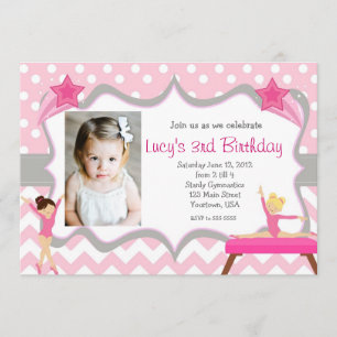Invitation d'anniversaire du Parti Gymnastique Ros
