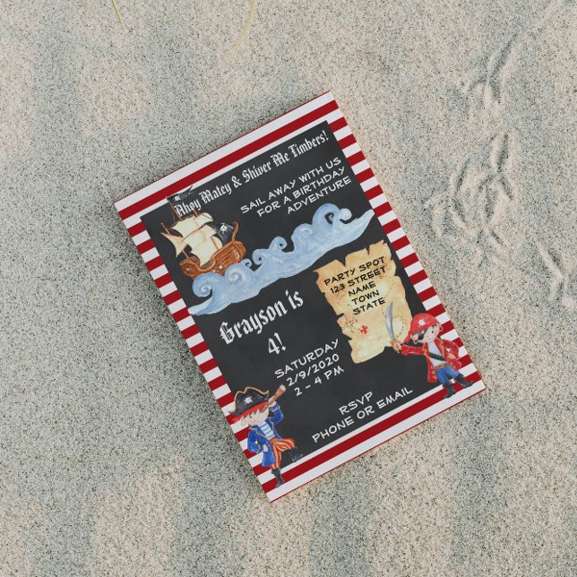 Invitation d'anniversaire du pirate (Créateur téléchargé)
