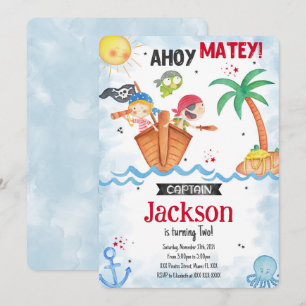 Invitation d'anniversaire du pirate