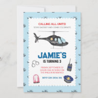 Invitation d'anniversaire du policier