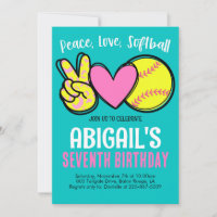 Invitation d'anniversaire du softball