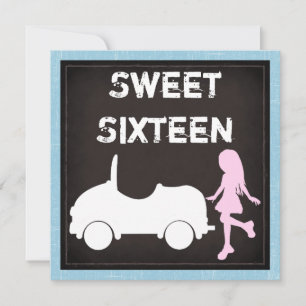 Invitation d'anniversaire du Sweet sixteen moderne