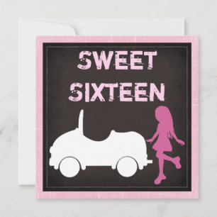Invitation d'anniversaire du Sweet sixteen moderne