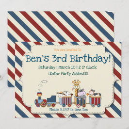 Invitation d'anniversaire du train