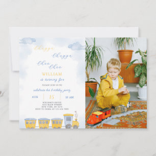Invitation D'Anniversaire Du Train Avec Photo