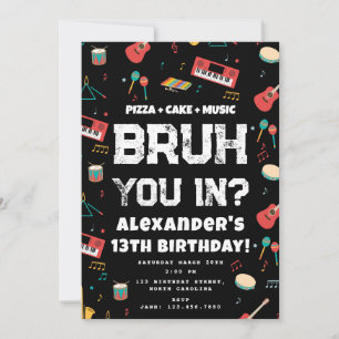 Invitation d'anniversaire d'un garçon adolescent a