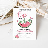 Invitation d'anniversaire d'une première pastèque