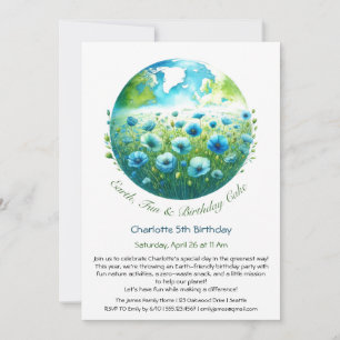 Invitation d'anniversaire écologique